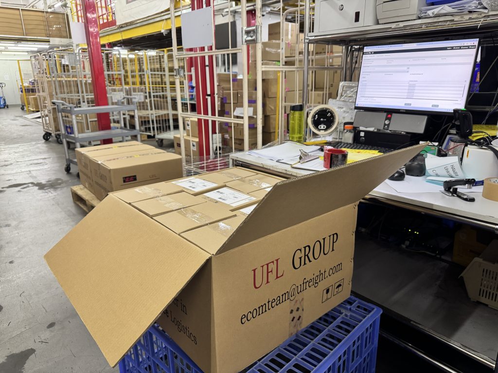 Packing in cartons in HK warehouse